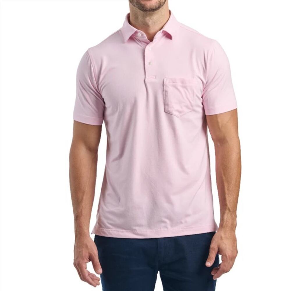 PETER MILLAR Crown Cool Polo shirt Men XXL 2XL Pink Short sleeves